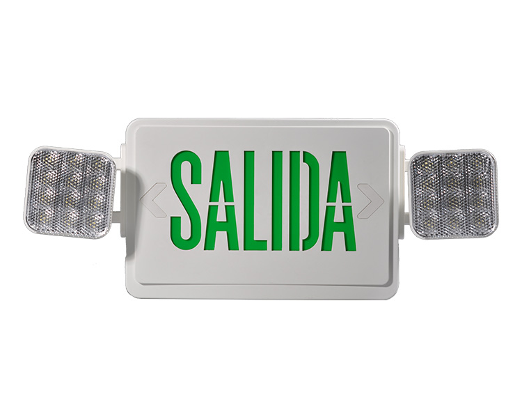 JLEC2GW-SA GREEN LED COMBO SIGN EMERGENCENCE SALIDA