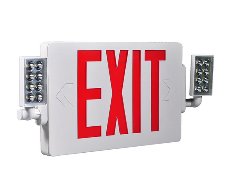 چراغ های خروج آتش سوزی JLECD2RW-EMGENCY با حروف قرمز
