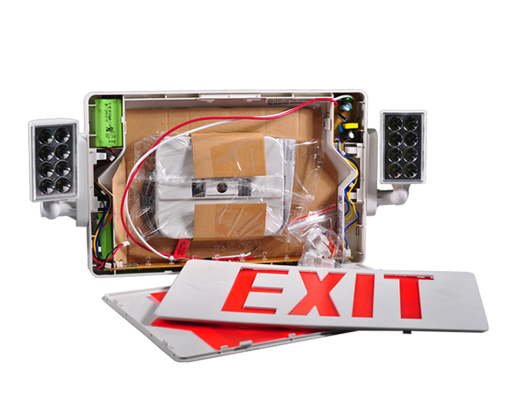 چراغ های خروج آتش سوزی JLECD2RW-EMGENCY با حروف قرمز
