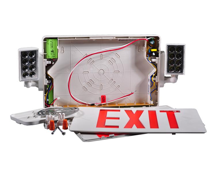 چراغ های خروج آتش سوزی JLECD2RW-EMGENCY با حروف قرمز