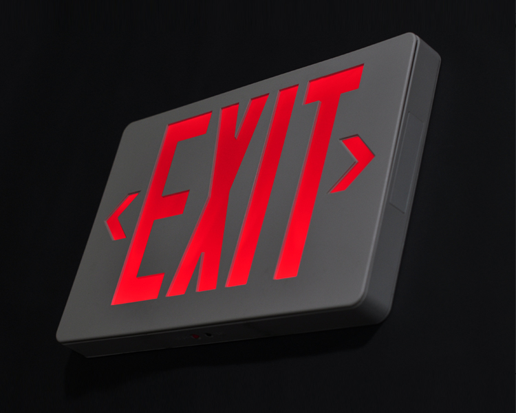jleed2rwem-new Slim Red Exit علامت خروج