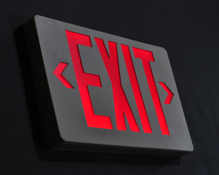 jleed2rwem-new Slim Red Exit علامت خروج